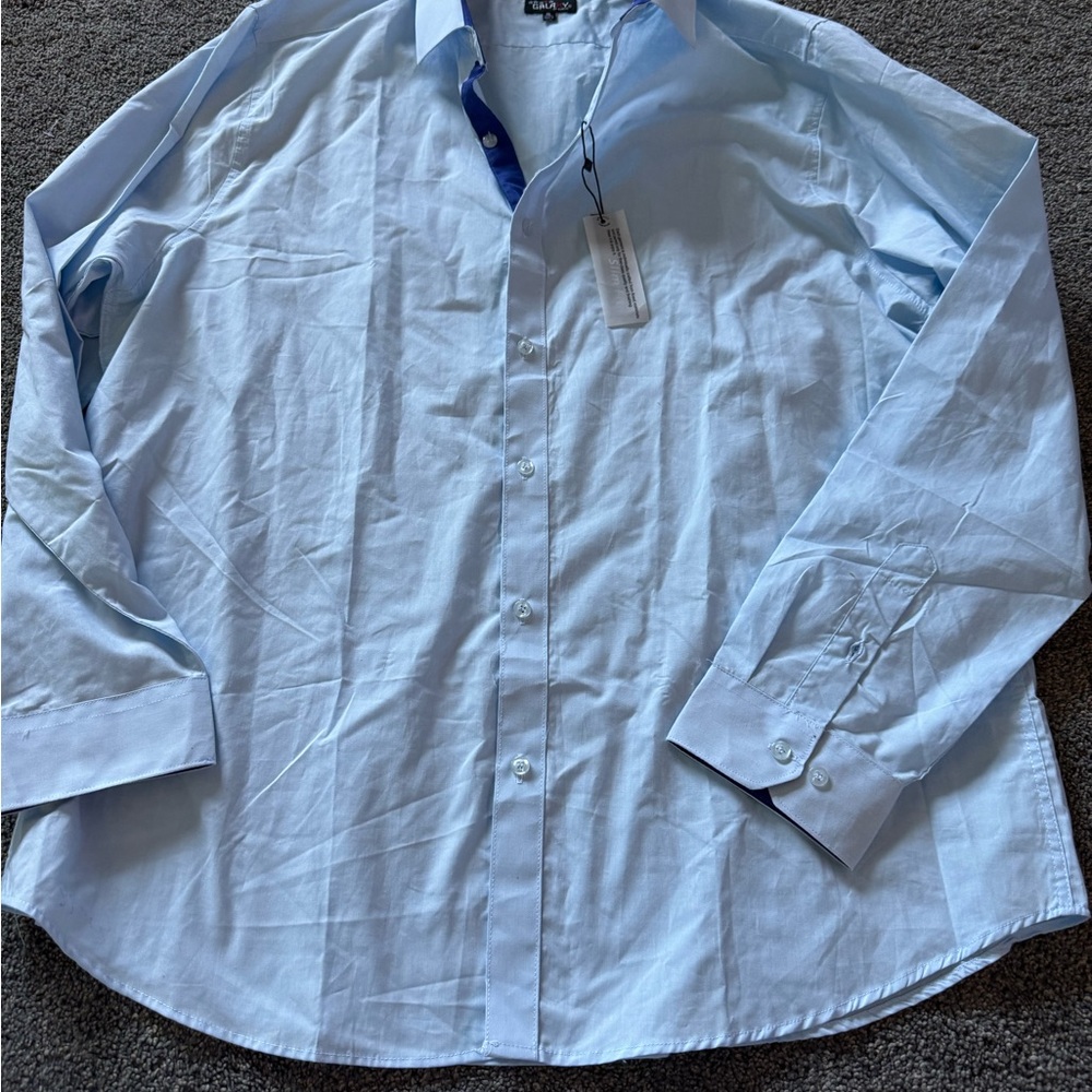 Men's Slim Fit Long Sleeve Dress Shirt – Cotton Blend Button Down Business